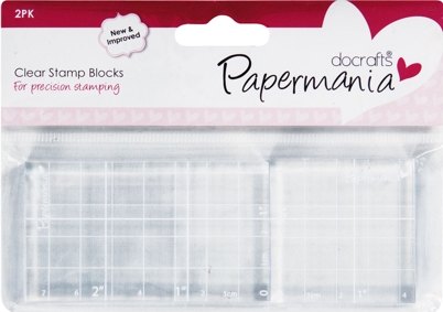 DoCrafts Papermania Clear Stamp Blocks Pack Small Rectangle and