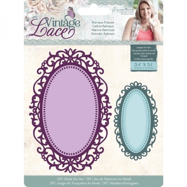 Crafter's Companion Sara Davies Vintage Lace Metal Die - Baroque Frames ...