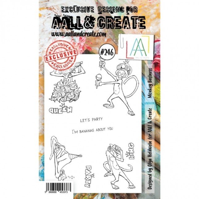 Aall Create A6 Stamp 246 Monkey Business CLEARANCE