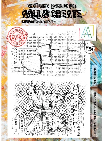 Aall Create A4 Stamp 267 Nature Elements by Tracy Evans