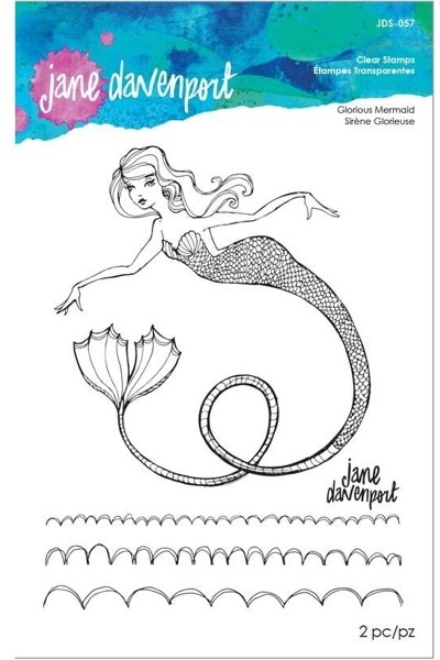 Jane Davenport Glorious Mermaid Clear Stamp Set WIZJDS-057