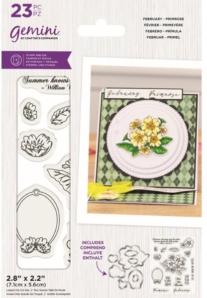 Crafter's Companion Gemini - Stamp & Die - February - Primrose - Gemini ...