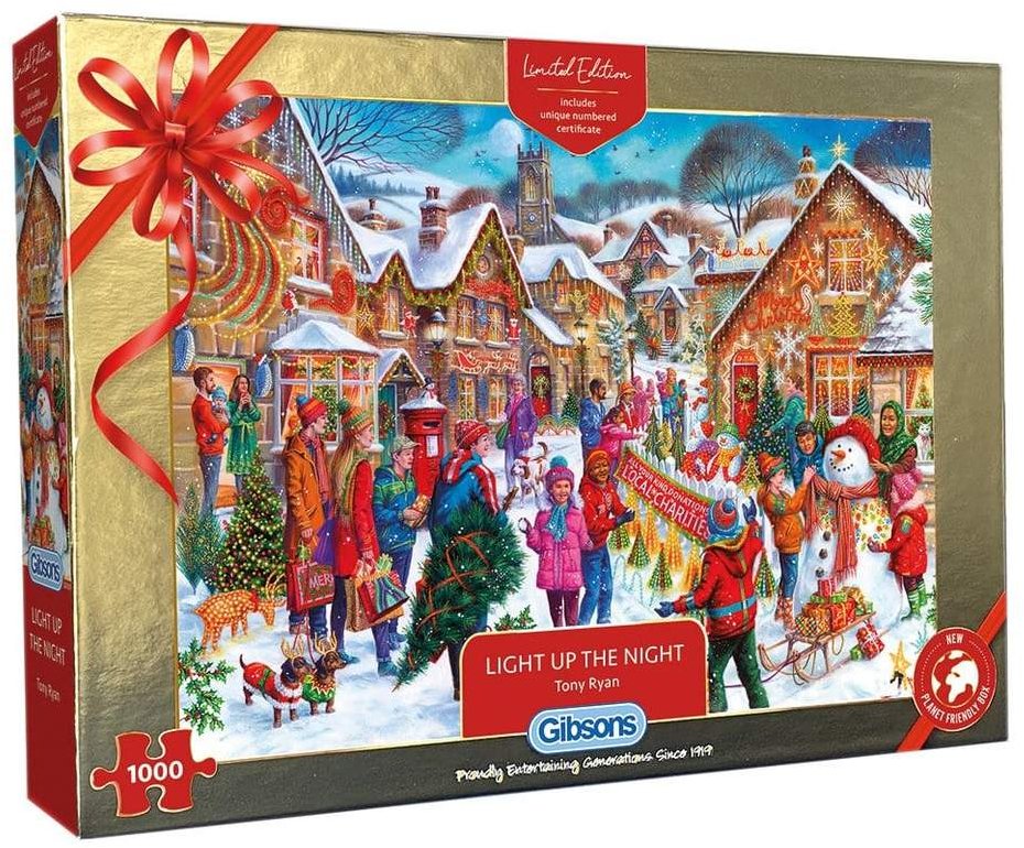 Gibsons Light Up The Night Christmas Limited Edition 1000 Piece jigsaw ...