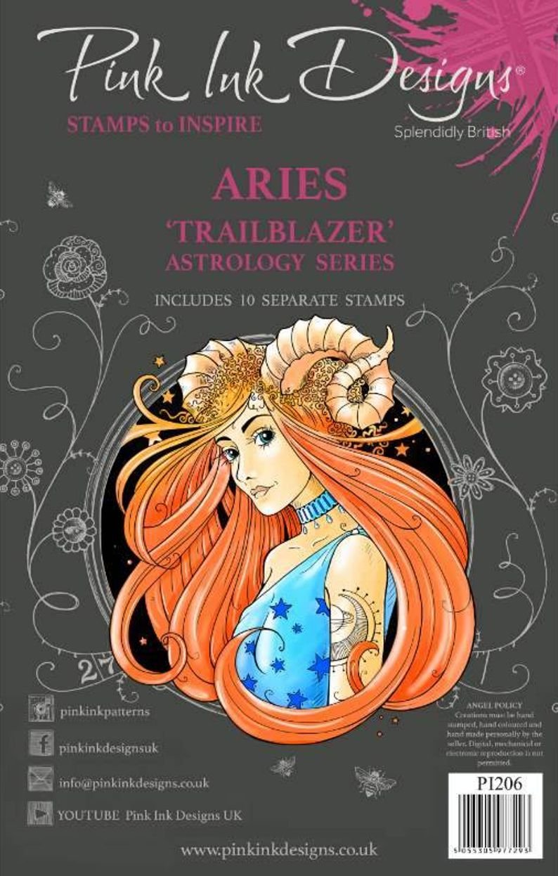 Pink Ink Designs Aries – Trailblazer 6 in x 8 in Clear Stamp Set - Pink ...