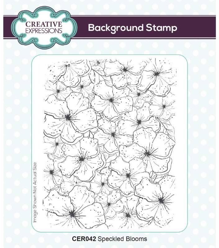 Creative Expressions Speckled Blooms 5 3 4 in x 4 I 2 in Pre Cut Rubber Stamp