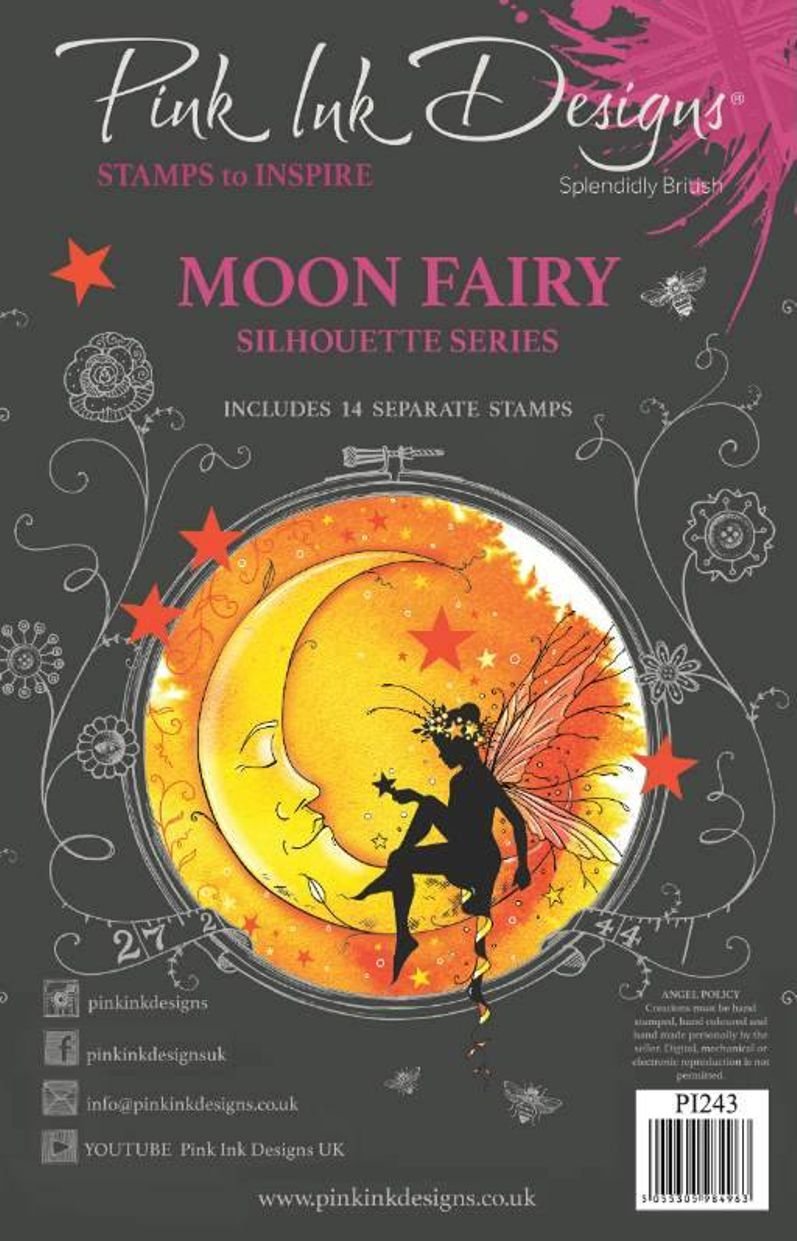 Pink Ink Designs Moon Fairy 6 in x 8 in Clear Stamp Set - Pink Ink ...