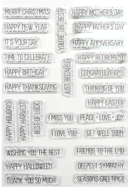 Sentiments for Every Occasion - Clear Stamps