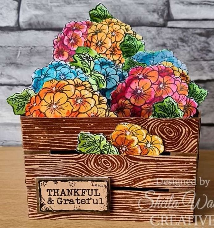 Woodware Clear Singles Geraniums 4 in x 6 in Stamp Set - Woodware ...