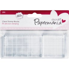DoCrafts Papermania Clear Stamp Blocks Pack Small Rectangle and Square