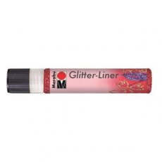 Marabu Glitter Liner 25ml Glitter Ruby 538 - 4 For £12.49