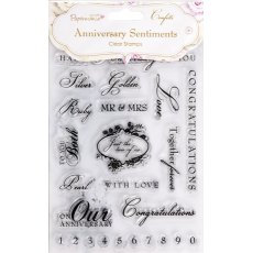 Papermania Clear Stamps Confetti Anniversary Sentiments