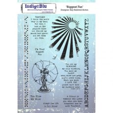 Indigoblu Biggest Fan A5 Red Rubber Stamp by Kay Halliwell-Sutton