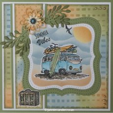 Nellie Snellen Holliday Die With Clear Stamp Set 'Bus' HDCS002