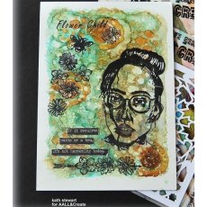 Aall & Create A6 Stamp #218 Flower Kido by Kaitlin Paltridge - CLEARANCE