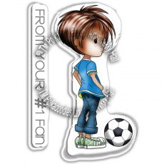 Polkadoodles Little Dudes Football Stamp PD7859