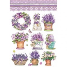 Stamperia A4 Rice Paper Packed Lavender Vase DFSA4456 4 For £9.99