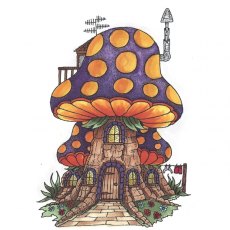 Riley & Co Mushroom Lane - Polkadot House 2 Stamp ML-2414