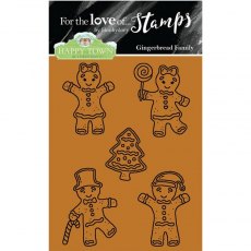Hunkydory Happy Town Stamp Set - Gingerbread Family