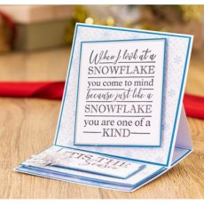 Crafters Companion Clear Acrylic Verse Stamps - Snowflakes are Kisses