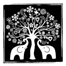 Crafty Individuals The Elephant Tree Red Rubber Stamp CI-321