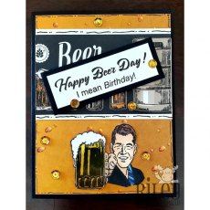 Riley & Co Funny Bones Stamp – Happy Beer Day RWD – 853
