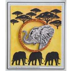 Creative Expressions Sue Wilson Safari Collection Elephant Craft Die & Stamp Set