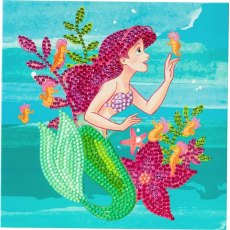 Craft Buddy Disney Princess Ariel 18x18cm Crystal Art Card Kit CCKDNY803