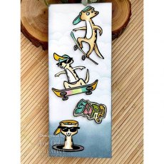 Creative Expressions Designer Boutique Collection Skate-Kats A5 Clear Stamp