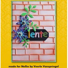 Nellies Choice 3D Emb. folder - Brick-wall EF3D023 150x150mm
