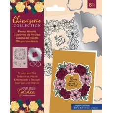 Nature's Garden Chinoiserie Collection - Stamp & Die - Peony Wreath