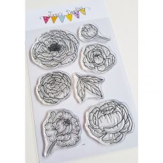 Jane's Doodles Clear Stamp - Peony (JD060)
