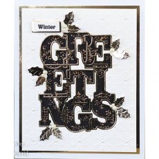 Creative Expressions Sue Wilson Big Bold Words Greetings Craft Die & Stamp Set