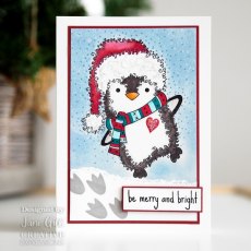 Woodware Clear Singles Festive Fuzzies - Penguin 4 in x 6 in Stamp