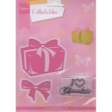 Marianne Design Collectables Cutting Dies & Clear Stamps - Chocolate Box & Bow COL1367