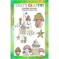 That's Crafty! Clear Stamp Set - Scribbled Shrooms TC021