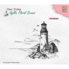 Nellies Choice clearstamp - Idyllic Floral - Lighthouse IFS040