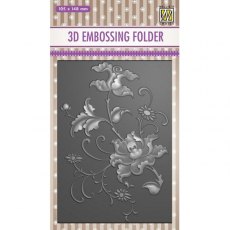 Nellie's Choice 3D Emb. folder - Exotic flower EF3D027 105x148mm