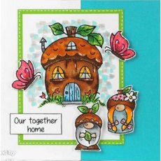 Woodware Clear Singles Acorn Gnomes 4 in x 6 in Stamp