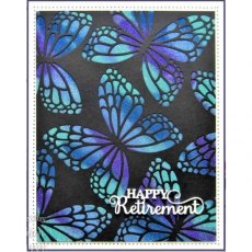 Creative Expressions Sue Wilson Mini Expressions Happy Retirement Craft Die