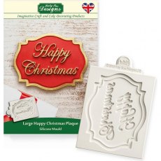 Katy Sue Designs Ltd - Happy Christmas Large Plaque Silicone Mould CP0023