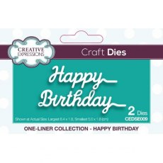 Creative Expressions One-liner Collection Happy Birthday Craft Die
