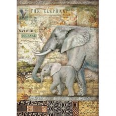Stamperia A4 Rice paper packed - Savana The elephant  – 5 for £9.99 DFSA4684