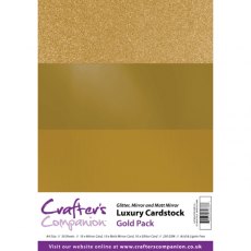 Crafters Companion A4 Luxury Cardstock Pack - Gold