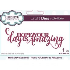 Creative Expressions Sue Wilson Mini Expressions Hope Your Day Is Amazing Die CEDME108