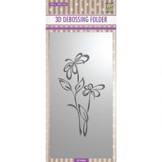 Nellie Snellen 3D Debossing Folders Slimline "Flower" EF3D040