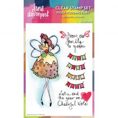 Creative Expressions Jane Davenport Figgy Pudding Fairy 6 in x 4 in Clear Stamp Set