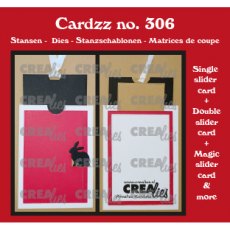 Crealies Cardzz Dies No. 306, Single Slider Card/double Slider Card/Magic Slider Card & More CLCZ306
