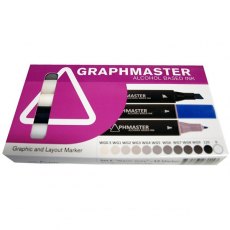 Graphmaster - Alcohol Markers - Set F Warm Grey Pack of 12