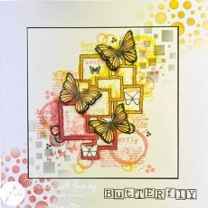 Julie Hickey Square Medley A6 Stamp by Hazel Eaton DS-HE-1029