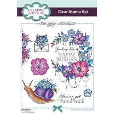 Creative Expressions Designer Boutique Floral Delivery 6 in x 4 in Stamp Set